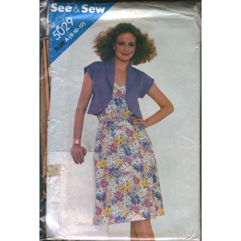 Vintage See & Sew Butterick 5029 Misses Jacket and Dress Sewing Pattern Sz 8-12
